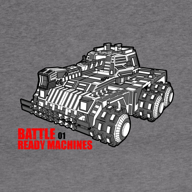 Battle Ready Machine 01 T-shirt by VerticalGT